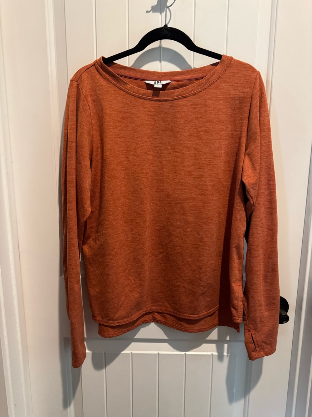 JoyLab Burnt Orange Long Sleeve Crewneck Top